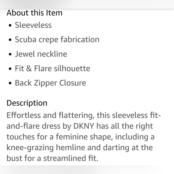 DKNY Sleeveless Fit and Flare Dress - Picture 6 of 8